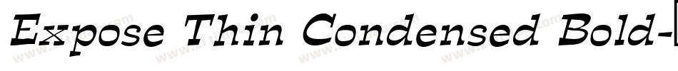 Expose Thin Condensed Bold字体转换